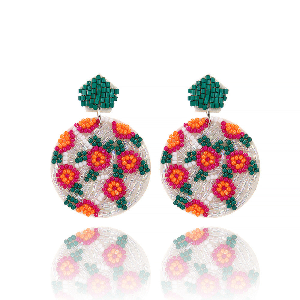 Summer fruit rice bead earrings vacation earrings