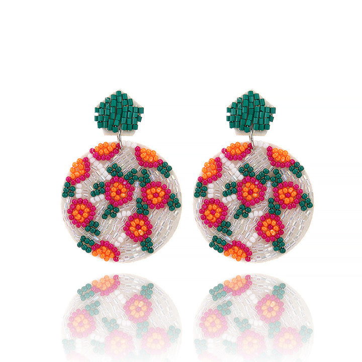 Summer fruit rice bead earrings vacation earrings