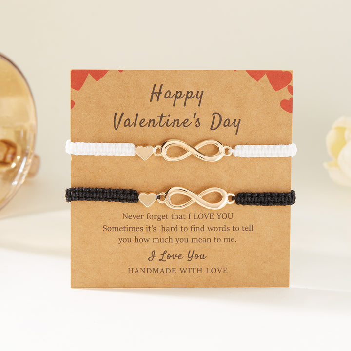 Infinity love handmade weave bracelet Valentine's Day gift
