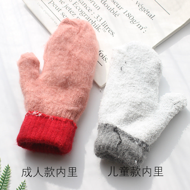Christmas thickened warm gloves xmas gifts