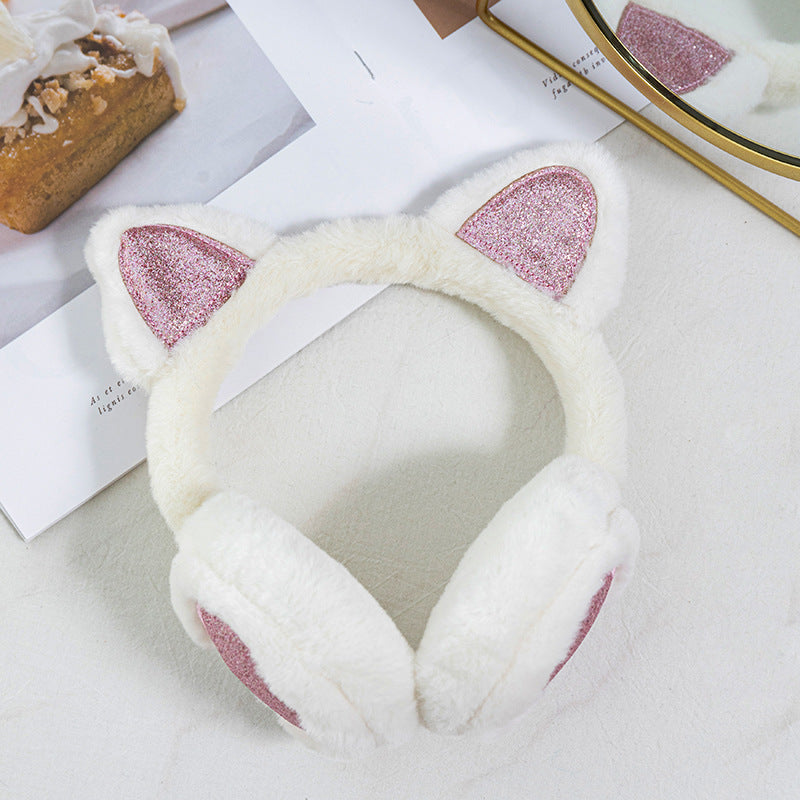 Children's Glitter Heart Cat Ears earmuffs