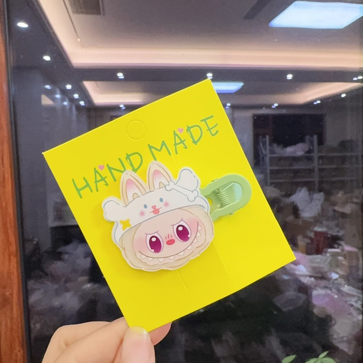 Labubu cartoon acrylic hair clip for girls