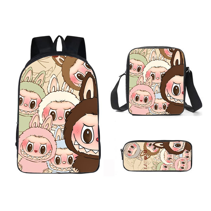 Labubu school bag 3PCS set backpack pencil case