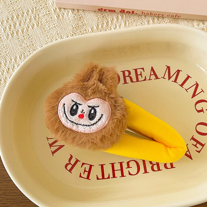 Labubu plush duckbill hair clip