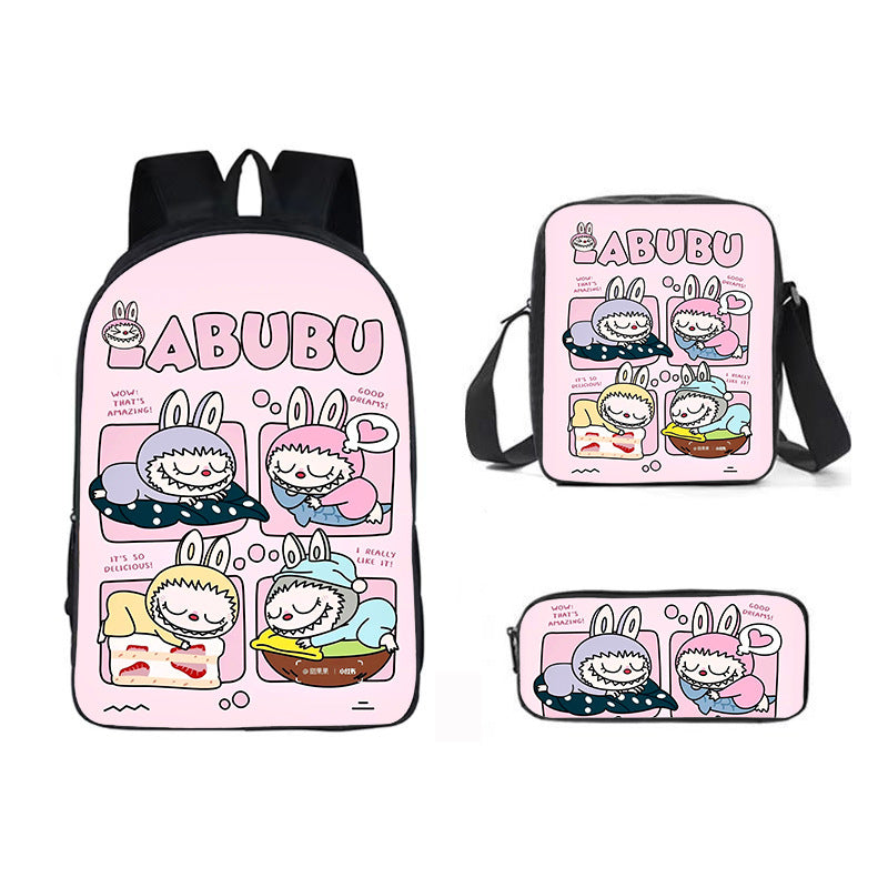 Labubu school bag 3PCS set backpack pencil case