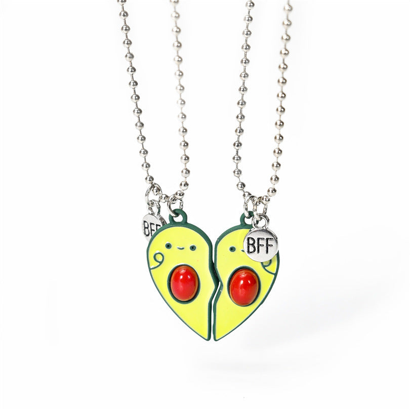 Valentine's Heart-shaped magnetic necklace for best friends students gift