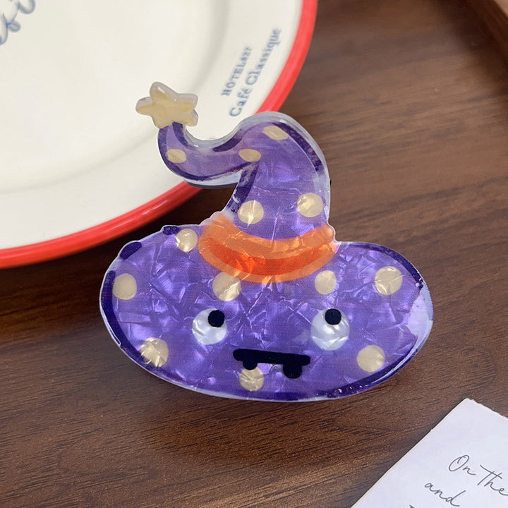Halloween pumpkin ghost funny shark hair clip