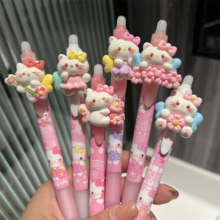 Labubu erasable press gel pen-6pcs set