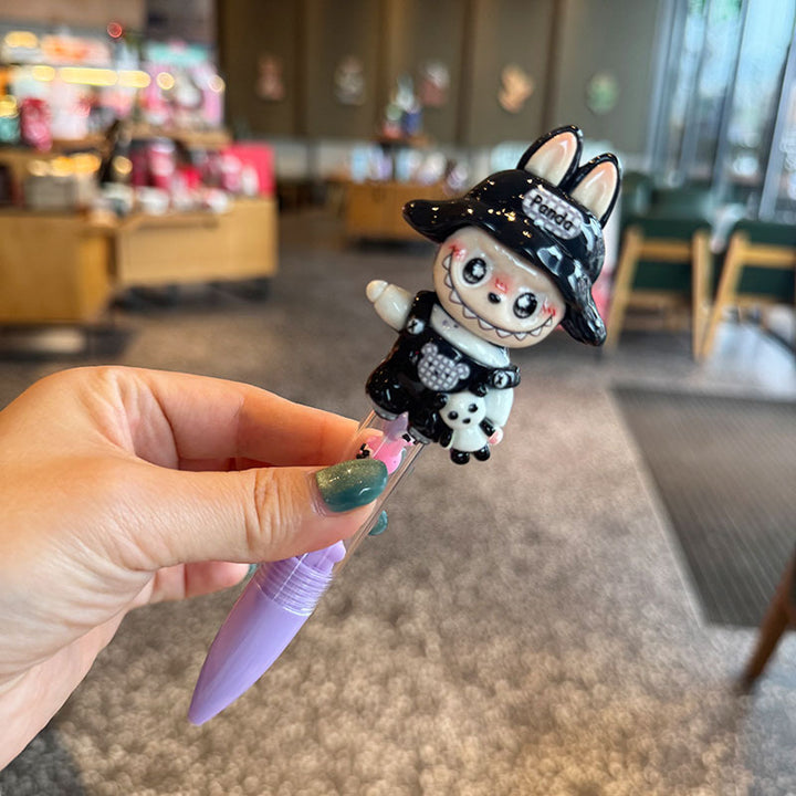 Cartoon dress-up labubu ballpoint pen black ink