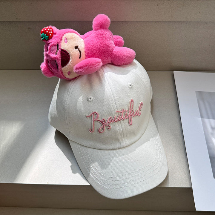 Cartoon doll decorated parent-child baseball cap