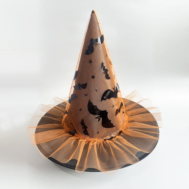 Halloween Glitter Mesh Witch Hat Party dress hat
