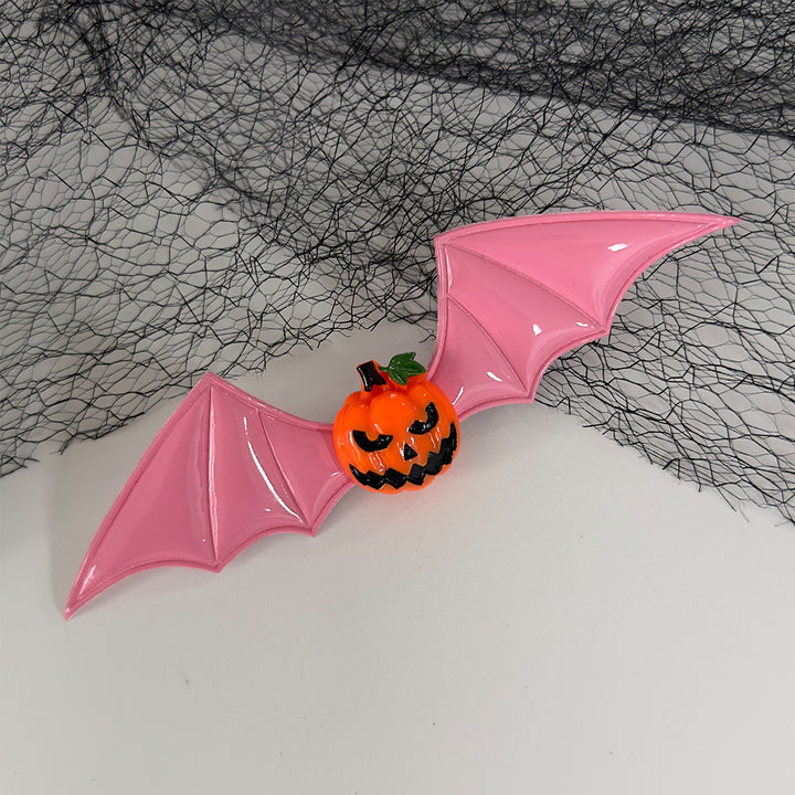 Halloween dark magic devil bat wings hair clip