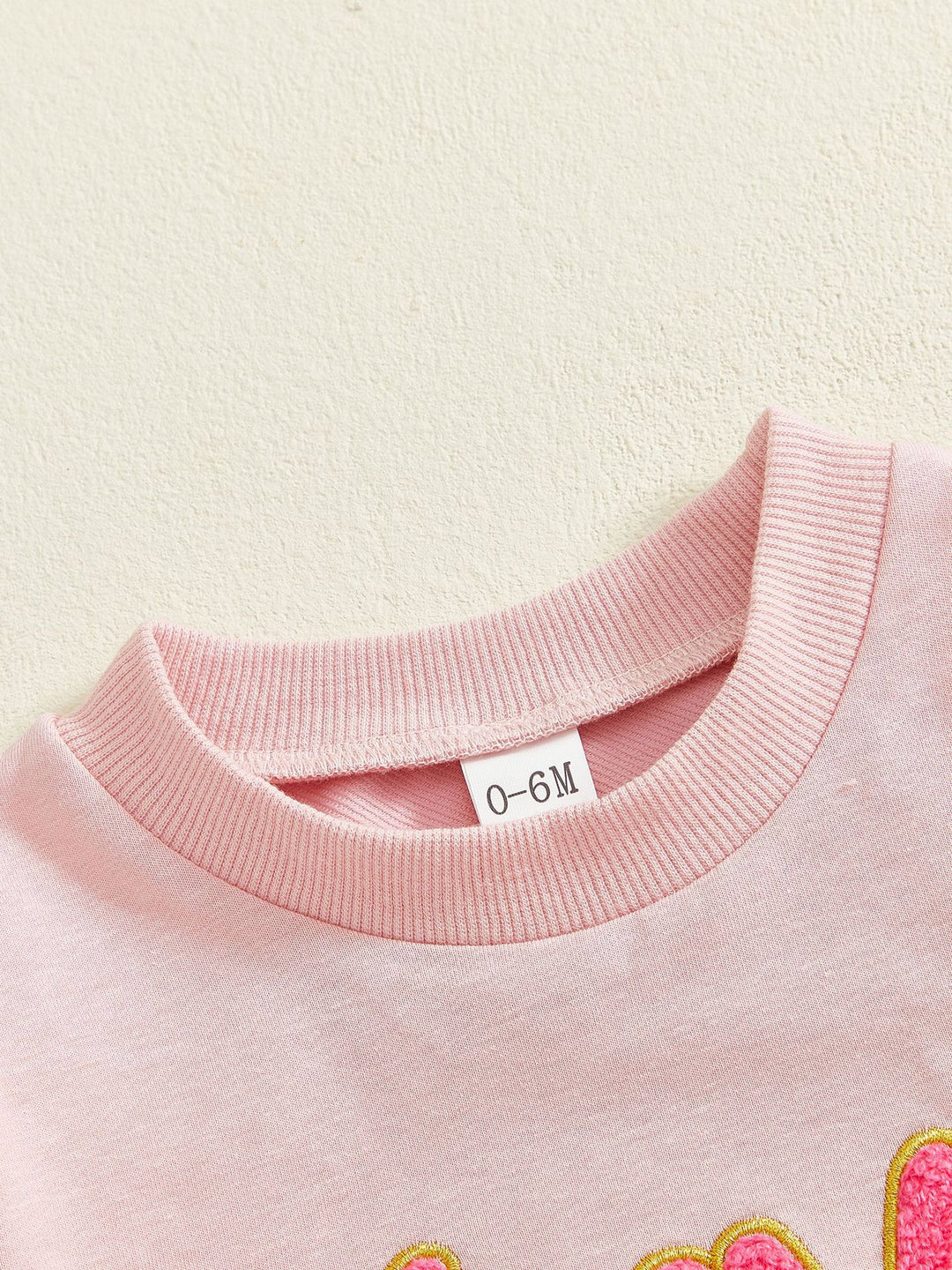 Valentine's xoxo Chenille embroidered sweatshirt pant 2pcs set