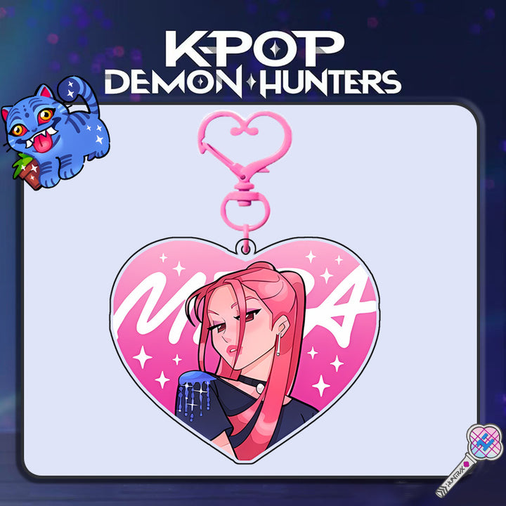 KDH K-pop inspired  Acrylic heart-shaped keychain