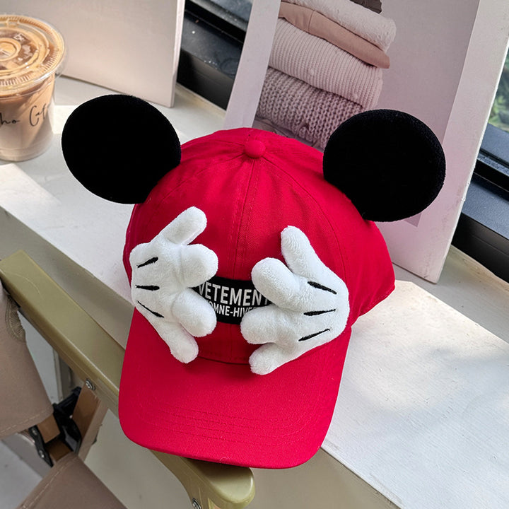 Cartoon Mickey ears baseball cap candy color hat
