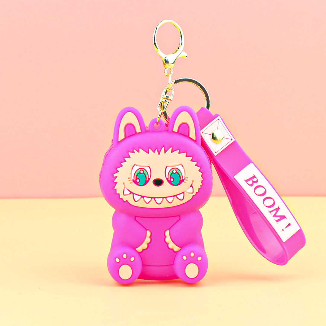 Children's silicone labubu coin purse key chain pendant gift