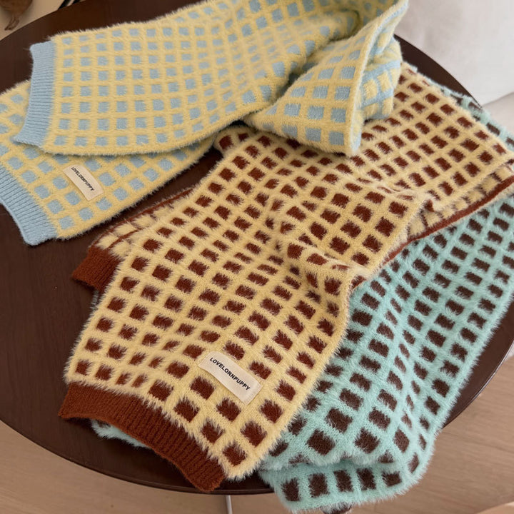 Waffle soft cozy warm scarf