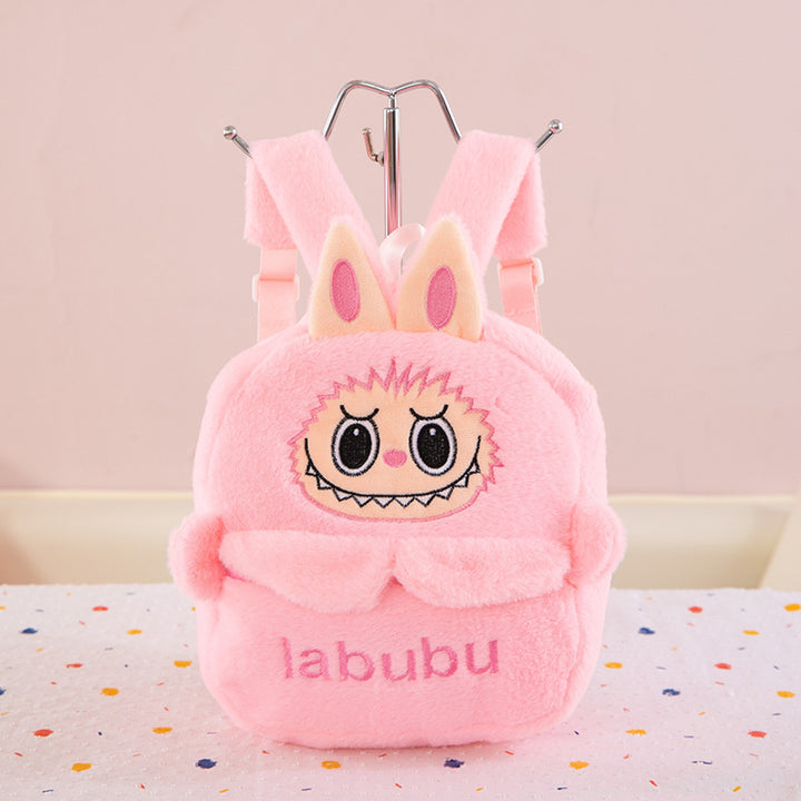 Cartoon labubu furry backpack children's plush backpack