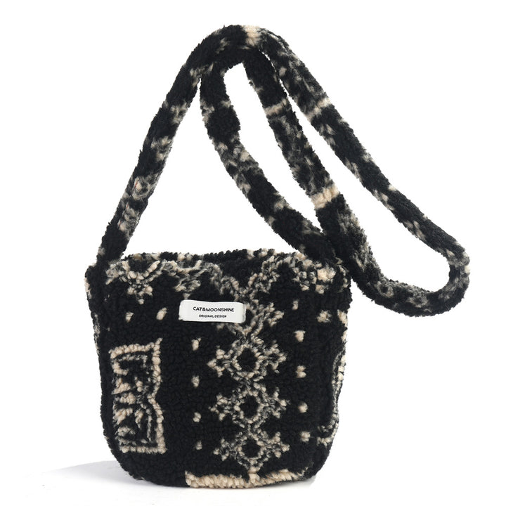 Plush chic large capacity shoulder crossbody bag