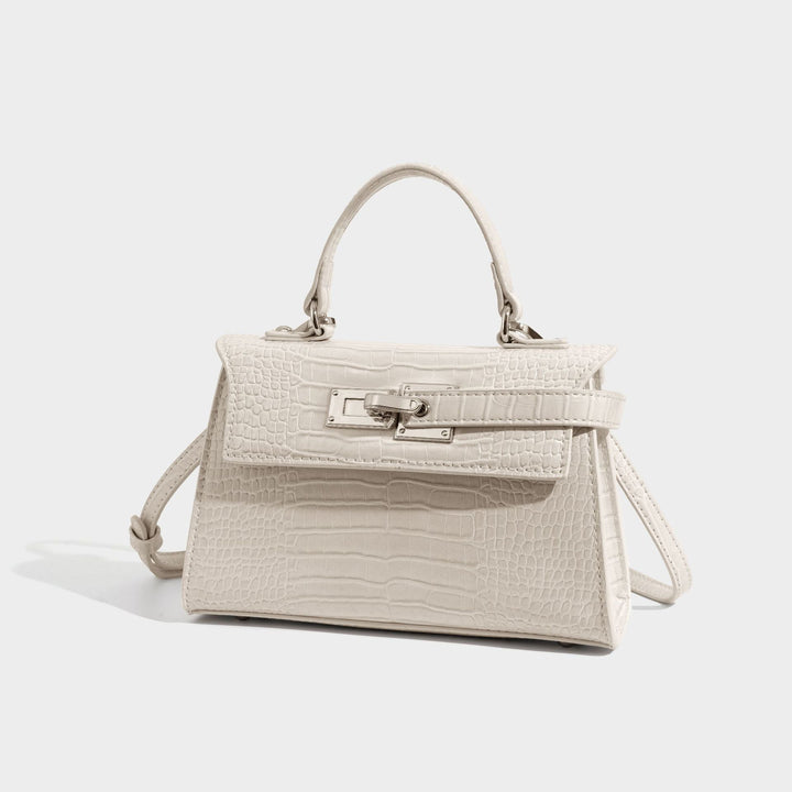 Kelly bag crocodile pattern versatile handbag