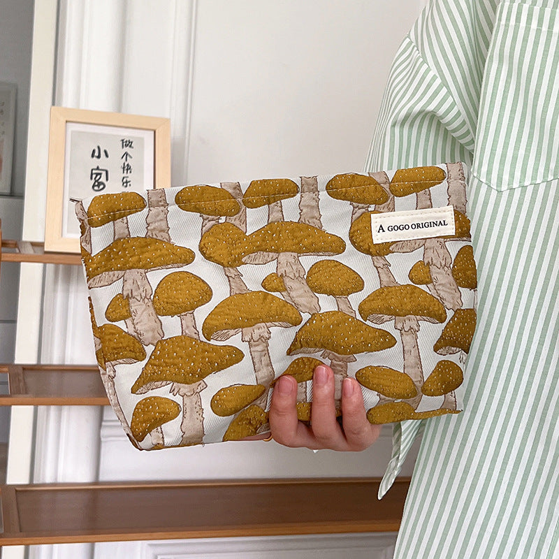 Mushroom pattern Cosmetic Bag travel toiletry bag