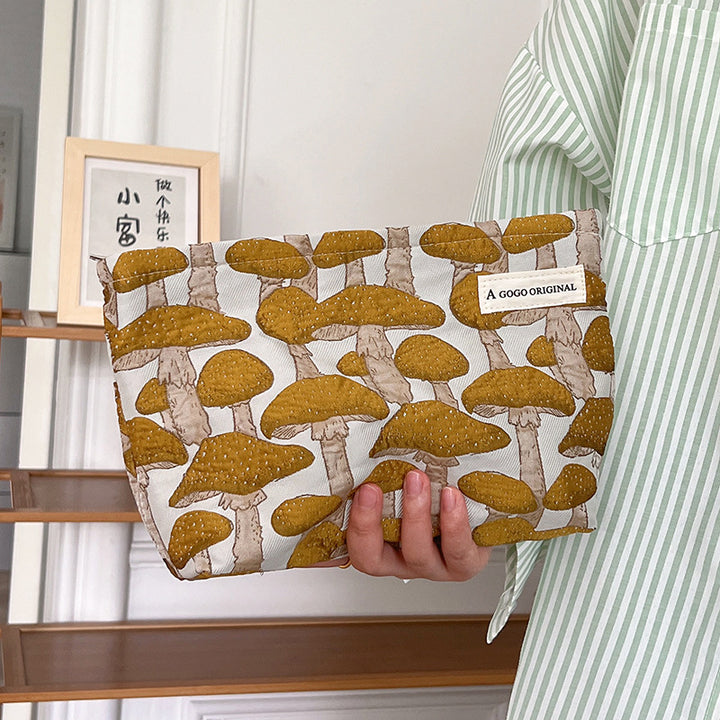 Mushroom pattern Cosmetic Bag travel toiletry bag