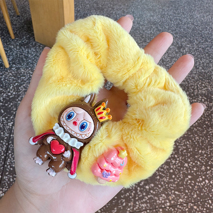 Funny Labubu plush hair rope labubu hair rubber band