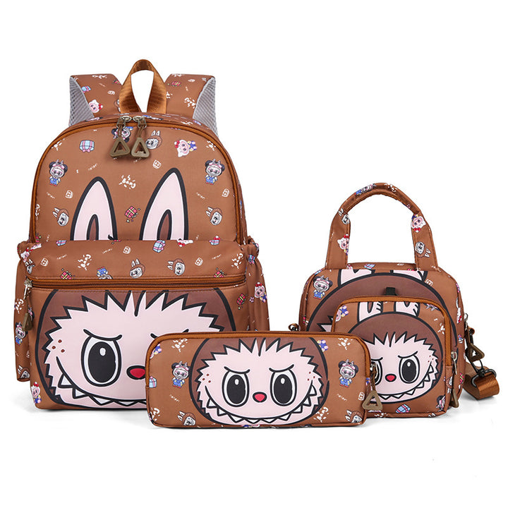 Labubu backpack light weight backpack 4pcs set