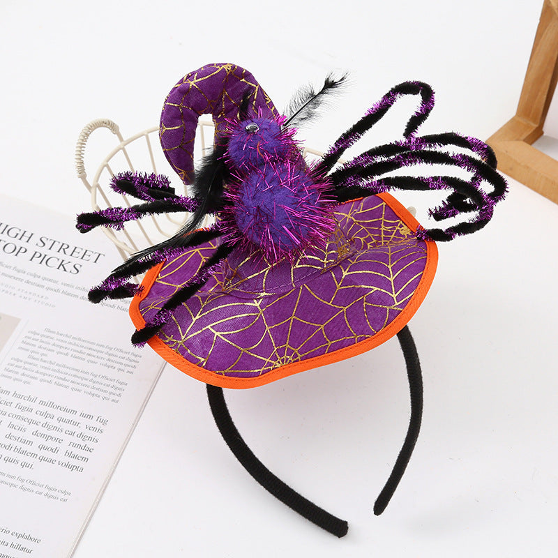 Halloween witch hat spider headband Halloween hair accessories