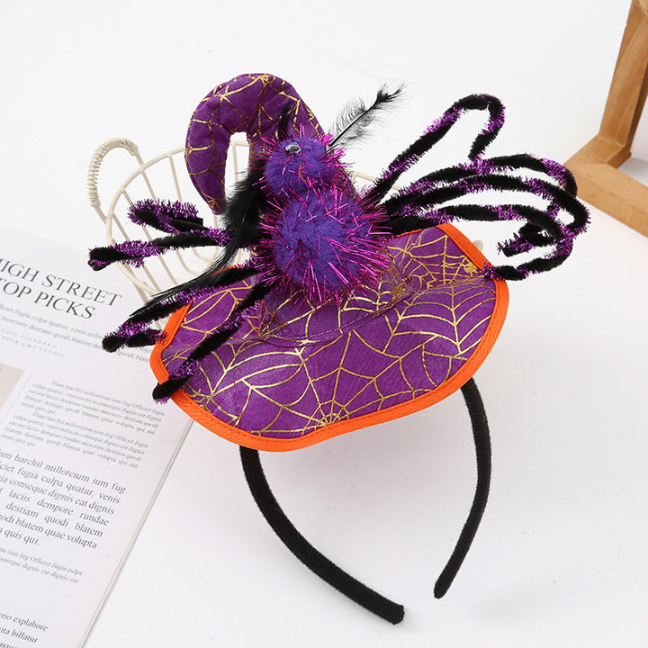Halloween witch hat spider headband Halloween hair accessories