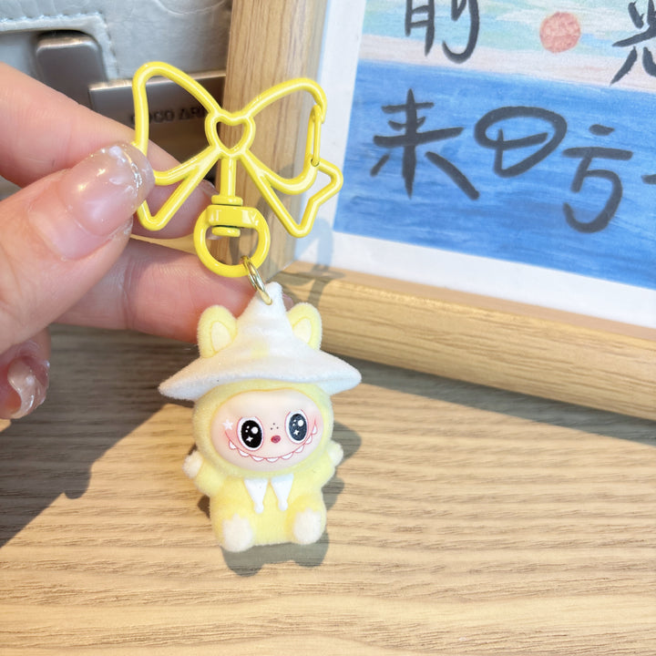 Magic witch hat labubu keychain Halloween gift