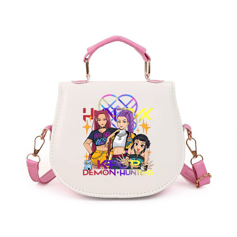 Kpop Demon Hunter small PU handbag shoulder bag-pink
