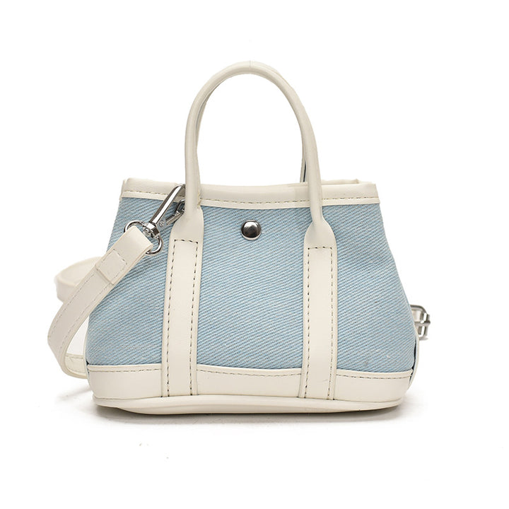 Fashion bucket bag contrast color mini crossbody bag