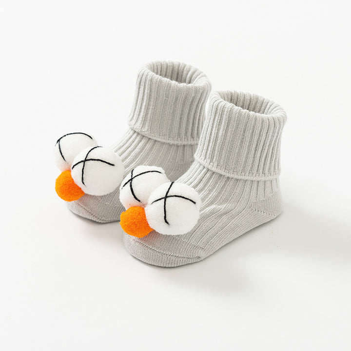 Newborn baby non-slip cotton cute mid-calf socks