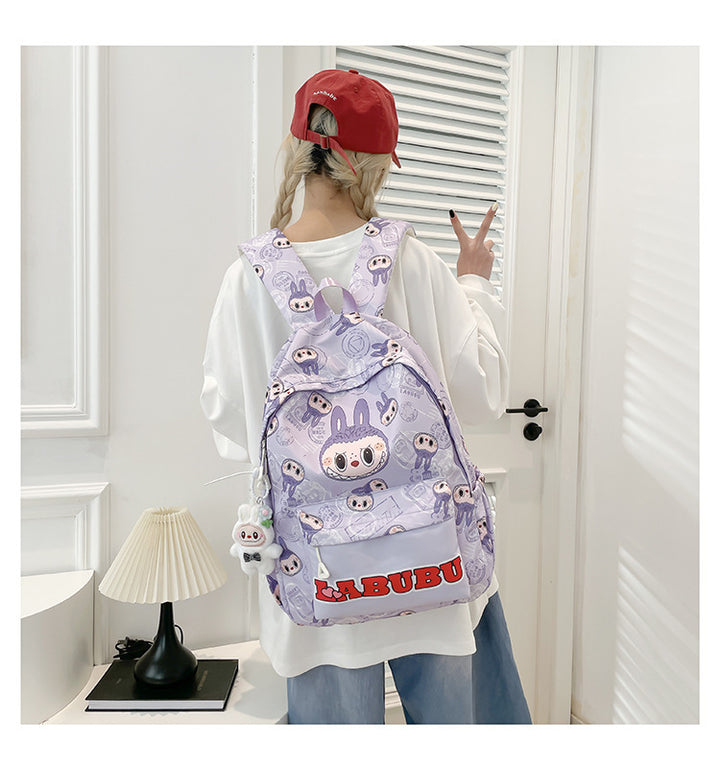 Lightweight large capacity children's labubu school backpack