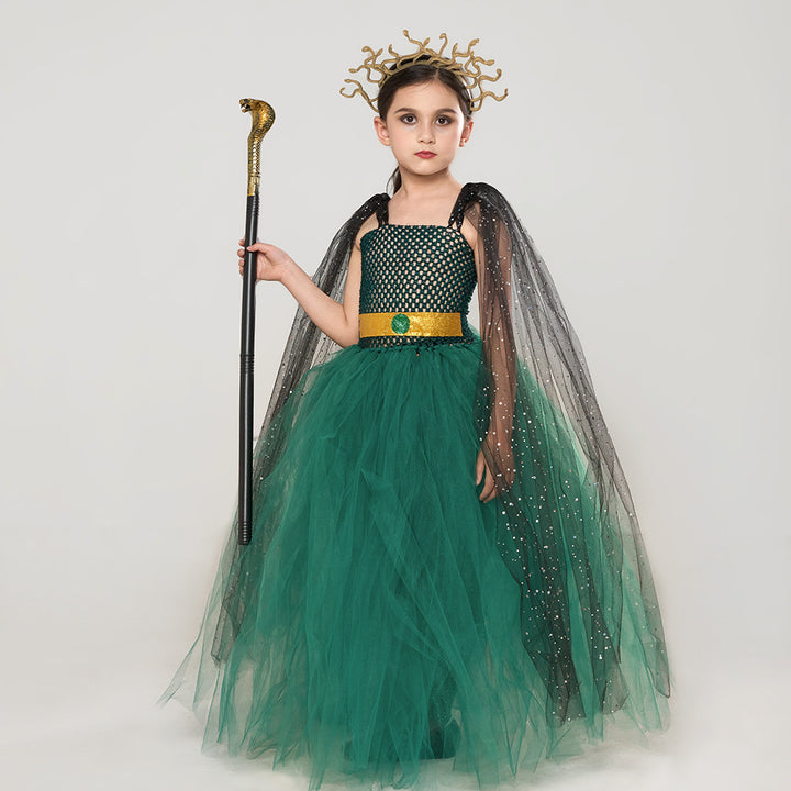 Halloween ancient Queen Medusa costume for girls