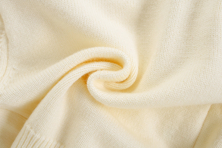 Sequin embroidery bow knitted cardigan sweater&skirt 2pcs set