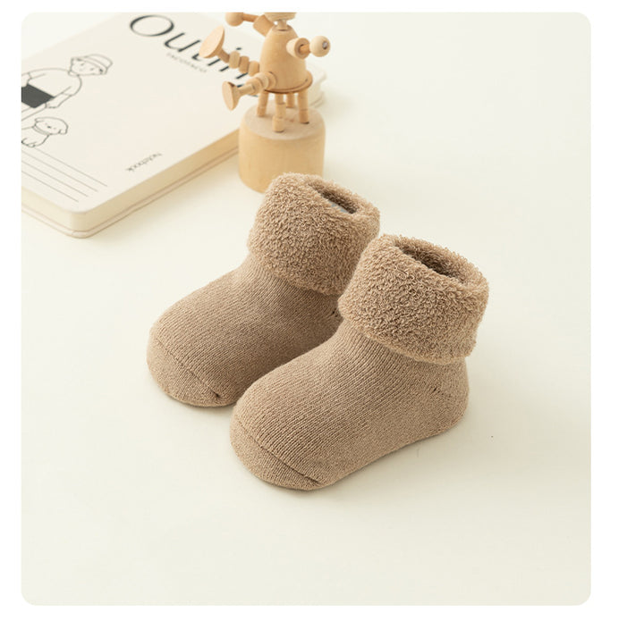 Newborn baby non-slip Terry plush socks