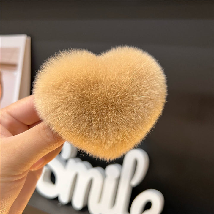 Sweet heart Furry hair clip for girls women