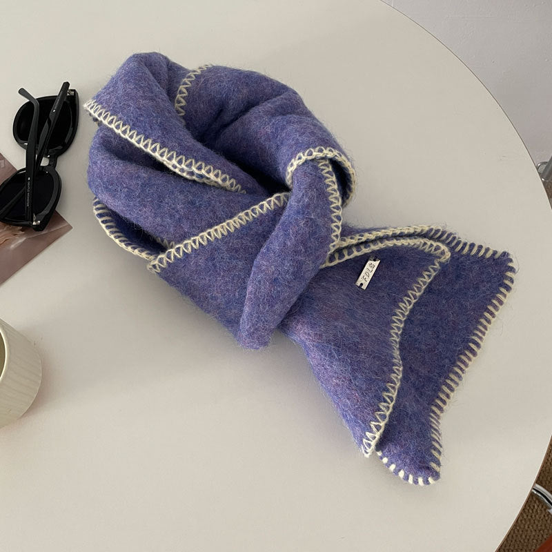 Lockstitch soft Color Contrast Warm Scarf