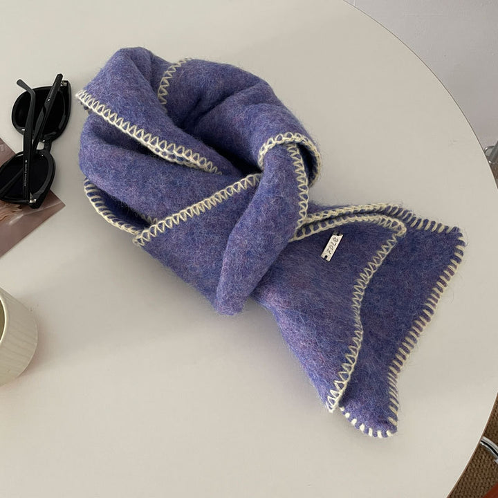 Lockstitch soft Color Contrast Warm Scarf