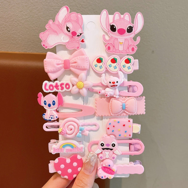 Stitch cartoon cute hairclip set for girls