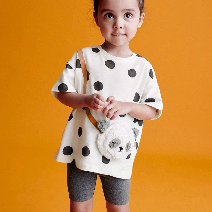 Cute Panda Short Sleeve short set for girls