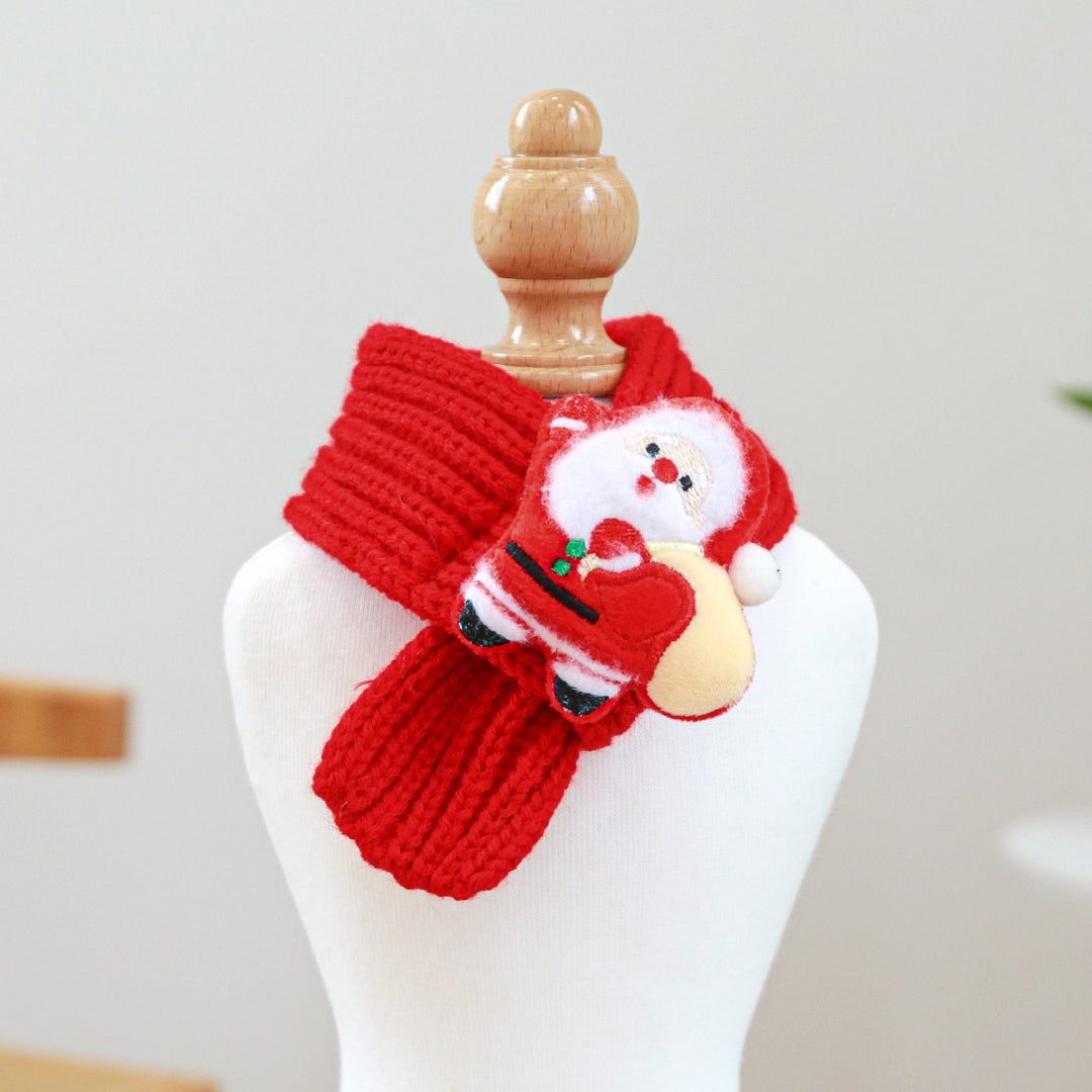 Pet soft warm Christmas scarf Puppy&cat scarf