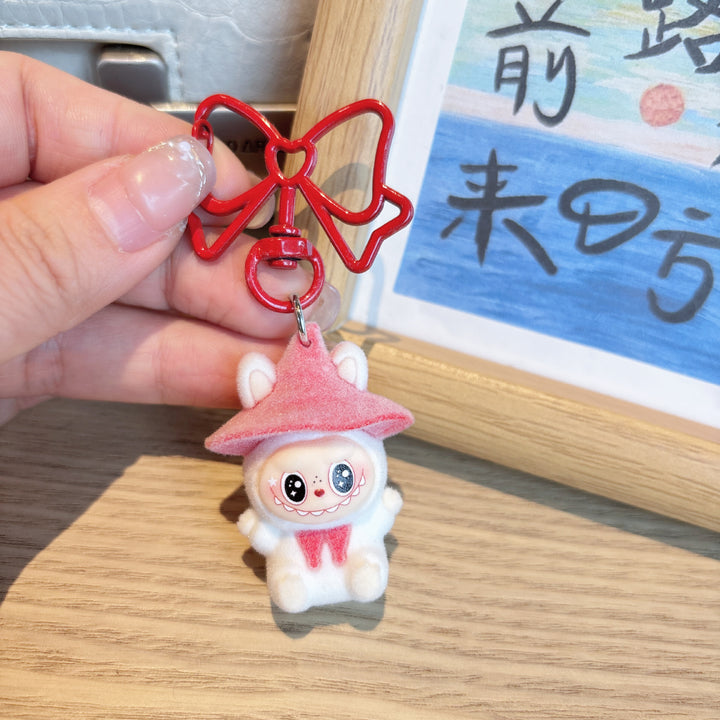 Magic witch hat labubu keychain Halloween gift