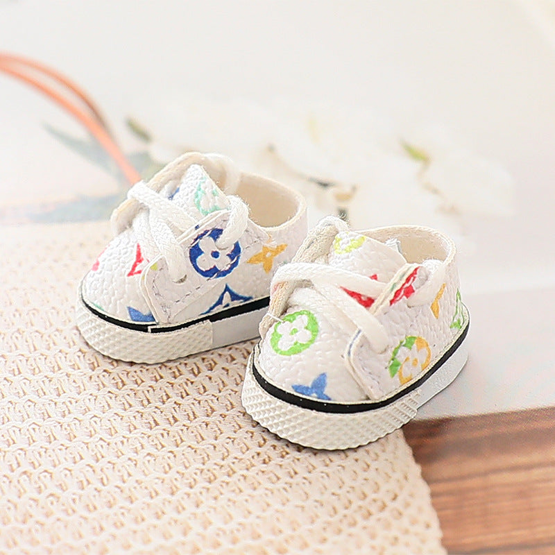 Labubu luxury leather shoes Dolls mini shoes