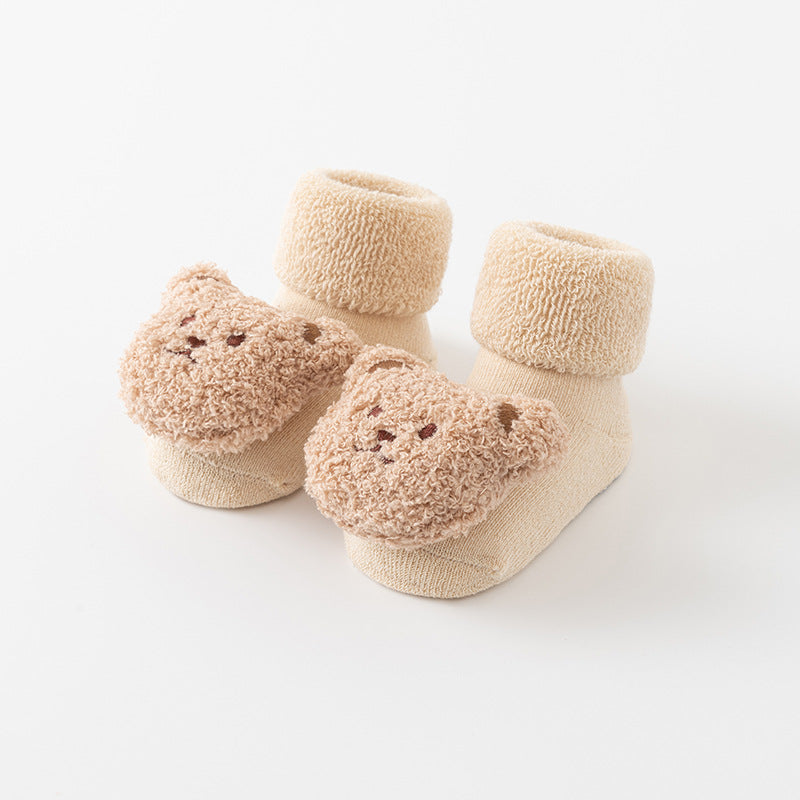 Newborn baby non-slip Terry plush socks