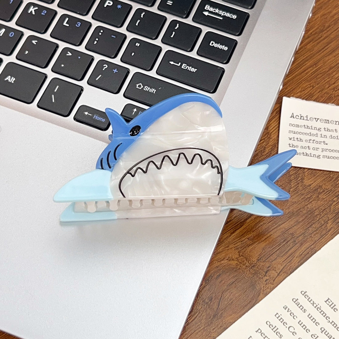 Ocean theme dolphin shark hair claw clip Childish summer hair clip
