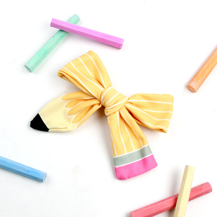 Back to school pencil bow hair clips students hair accessories