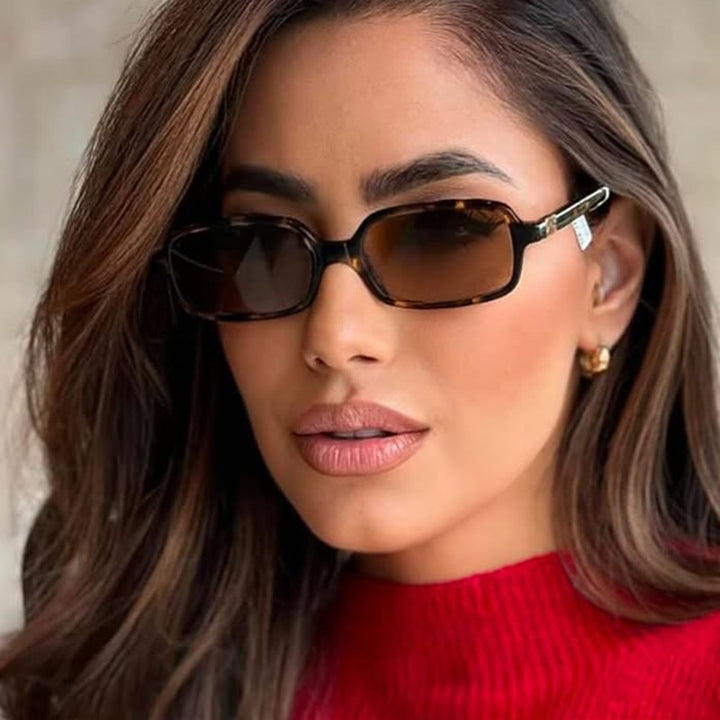Square small frame sunglasses for women
